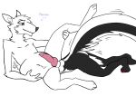  anal anal_penetration anal_vore animal_genitalia animal_penis anthro belly big_belly big_tail borzoi canid canine canine_penis canis domestic_dog duo fluffy genitals hunting_dog jeremy_(topazknight) knot male male/male mammal mephitid penetration penis rumbling_stomach sighthound skunk topazknight vore 