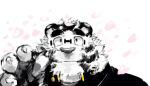  2014 anthro biped clothed clothing eyewear felid glasses humanoid_hands kemono koto_(pixiv_2766446) male mammal pantherine portrait simple_background solo tiger 