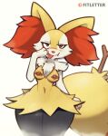  anthro braixen breasts eyelid_pull_taunt fangs female fitletter hi_res looking_at_viewer nintendo nipple_slip nipple_tape pasties pok&eacute;mon pok&eacute;mon_(species) small_breasts smile solo tape tongue tongue_out video_games wide_hips 