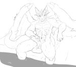  2021 abs anthro balls dragon erection genitals hand_on_penis hi_res horn looking_at_viewer male monochrome muscular muscular_anthro muscular_male nude partially_submerged penis presenting presenting_penis relaxing ruze scalie seductive signature smile solo water western_dragon wings zerofox1000 