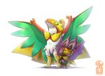  cubow duo hawlucha male nintendo noibat pok&eacute;mon pok&eacute;mon_(species) simple_background video_games white_background 