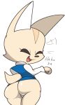  aggressive_retsuko anthro butt canid canine clothing eyes_closed female fennec fenneko fox laugh looking_back mammal panties presenting presenting_hindquarters rear_view sanrio smile solo standing underwear upskirt vilepluff 