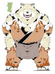  2021 absurd_res anthro asian_clothing black_nose bottomwear canid canine clothing east_asian_clothing eyes_closed footwear hi_res japanese_clothing kemono loincloth male mammal overweight overweight_male sandals sigenoya simple_background solo takotyutyu white_background 