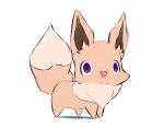  ambiguous_gender brown_body brown_fur eevee feral fluffy fluffy_tail fur fur_markings hi_res mammal markings nintendo open_mouth pok&eacute;mon pok&eacute;mon_(species) purple_eyes purple_sclera simple_background simple_eyes smile snoiifoxxo solo tuft video_games white_background white_body white_fur 