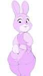  2021 anthro big_butt bodily_fluids bonnie_hopps bottomwear butt clothing disney female hi_res lagomorph leporid looking_back mammal pants rabbit solo standing sweat sweatdrop thick_thighs torn_bottomwear torn_clothing torn_pants usnarbit zootopia 