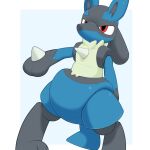  1:1 anthro canid canine clothing costume diaper diaper_under_clothing fursuit hi_res lucario male mammal nintendo nyanyakotarou pok&eacute;mon pok&eacute;mon_(species) solo video_games 