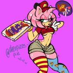  1:1 amy_rose anthro breasts clothed clothing deerpizza_pie female food legwear looking_at_viewer pizza pizza_box sega solo sonic_the_hedgehog_(series) thick_thighs thigh_highs under_boob wide_hips 