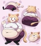  :3 ? absurd_res animal_humanoid belly bent_over big_belly big_breasts big_butt big_eyes blonde_hair blush bottomwear breasts butt cat_humanoid clothed clothing deep_navel dewlap_(anatomy) double_chin felid felid_humanoid feline feline_humanoid female front_view fur gesture hair hi_res huge_butt huge_hips humanoid inner_ear_fluff leggings legwear looking_at_viewer love_handles lying macabresavant mammal mammal_humanoid midriff morbidly_obese morbidly_obese_female morbidly_obese_humanoid navel neco-arc obese obese_female obese_humanoid on_back open_mouth open_smile overweight overweight_female overweight_humanoid panty_lines pink_body pink_fur pupils raised_clothing raised_shirt raised_topwear rear_view red_eyes shirt simple_background skirt slit_pupils smile solo sweater tan_body tan_skin thick_thighs tight_skirt topwear tuft waving wide_hips 