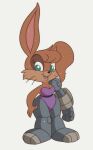  2021 anthro archie_comics biped black_nose breasts brown_body brown_fur bunnie_rabbot cel_shading cheek_tuft clothed clothing cmy2k cybernetic_arm cybernetic_leg cybernetic_limb cybernetics cyborg digital_drawing_(artwork) digital_media_(artwork) eyelashes facial_tuft female floppy_ears fur head_tuft lagomorph leotard leporid long_ears machine mammal open_mouth open_smile rabbit sega shaded simple_background smile solo sonic_the_hedgehog_(archie) sonic_the_hedgehog_(comics) sonic_the_hedgehog_(series) teal_eyes tuft whiskers white_background 