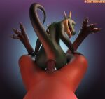  3d_(artwork) anal anal_penetration angus_(critterclaws) animal_genitalia animal_penis anthro crittermatic digital_media_(artwork) dragon duo equine_penis feral first_person_view genitals hi_res kale_(critterclaws) kobold male male/male penetration penis scalie sex 