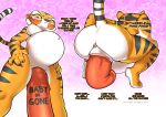  &lt;3 abortion abortion_by_cock absurd_res anonymous_artist anthro anus bodily_fluids breasts butt dialogue dildo dildo_insertion dildo_sitting dreamworks emoticon felid female genitals heart_background hi_res huge_filesize kung_fu_panda looking_at_viewer lube_on_dildo mammal master_tigress pantherine penetration pregnant pregnant_female pussy raised_tail sex_toy sex_toy_insertion solo sweat talking_to_viewer text tiger writing_text 
