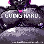  1:1 2016 animated anthro big_butt bigdaddyrhino butt butt_focus digital_media_(artwork) male mammal muscular muscular_male nude pixel_(artwork) pixel_animation rhinocerotoid short_playtime solo twerking vhyena 