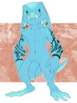  2021 4_toes 5_fingers absurd_res alternate_version_at_source amphibian anthro arm_tattoo athletic athletic_anthro athletic_male balls belly biceps big_balls big_penis blue_arms blue_balls blue_belly blue_body blue_chest blue_eyes blue_feet blue_fingers blue_glans blue_hands blue_head blue_legs blue_penis blue_scales blue_toes blurred_background bristol closed_smile fan_character feet fingers flaccid flat_colors front_view full-length_portrait furgonomics furry-specific_piercing genitals glans gold_(metal) gold_jewelry gold_ring green_tattoo hi_res humanoid_genitalia humanoid_hands humanoid_penis jewelry league_of_legends male marine muscular muscular_anthro muscular_male navel nude_anthro nude_male pecs penis photo_background piercing portrait pseudo_hair quads riot_games scales scalie serratus short_anthro short_male simple_background solo spread_legs spreading standing tattoo tentacle_hair tentacle_piercing tentacle_ring tentacles toes vein veiny_penis video_games water white_background yordle 