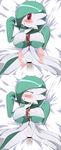  blush breasts censored cleavage cum cum_in_pussy cum_inside cum_on_body cum_on_breasts cum_on_upper_body eyes_closed facial gardevoir highres nintendo open_mouth pokemon pokephilia red_eyes sex spread_legs 