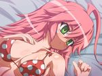  bikini blush green_hair kanna_asuke kemeko_deluxe mm pink_hair swimsuit 
