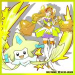  crossover cure_twinkle go!_princess_precure jirachi pokemon pokemon_(creature) precure 