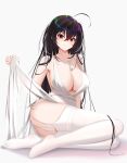  1girl absurdres ass azur_lane backless_dress backless_outfit bangs bare_shoulders black_hair breasts cat_(yidsv) center_opening cleavage cocktail_dress crossed_bangs dress evening_gown full_body garter_straps hair_between_eyes hair_strand highres jewelry large_breasts long_hair necklace official_alternate_costume panties plunging_neckline satin_dress see-through_dress sleeveless sleeveless_dress solo taihou_(azur_lane) taihou_(temptation_on_the_sea_breeze)_(azur_lane) thighhighs underwear very_long_hair white_dress white_garter_straps white_hair white_legwear white_panties yellow_eyes 