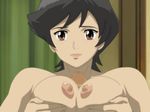  breasts censored nijuu_mensou_no_musume nude paizuri penis short_hair smile tome 