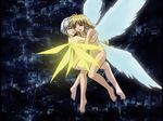  animated animated_gif character_request fairy fairy_wings flying multiple_girls nude screencap triangle_heart wings 