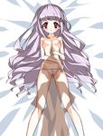  bad_id bad_pixiv_id breasts crotchless_panties hands highres iron_maiden_jeanne long_hair lying maetaku nipples on_back panties pink_panties pussy red_eyes shadow shaman_king small_breasts solo tao_ren topless underwear underwear_only 