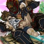  2boys anal artist_request bruise bruises crossover dark-skinned_male ganondorf injury kid_icarus legs_held_open lowres male male_focus multiple_boys penis pit pit_(kid_icarus) rape sex super_smash_bros. the_legend_of_zelda uncensored yaoi 