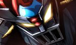  close-up cockpit glowing glowing_eyes highres jazz_jack mazinger_(series) mazinger_z_(mecha) mecha no_humans shin_mazinger_shougeki!_z-hen speed_lines super_robot 