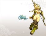  archer blonde_hair blush bow_(weapon) braid breasts cra elf green_eyes nude_filter pussy solo uncensored wakfu 