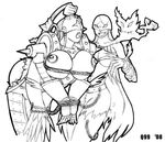  bdsm bondage bound breasts digimon ladydevimon monochrome ophanimon yuri 