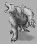  anatomically_correct anatomically_correct_genitalia anatomically_correct_penis angry animal_genitalia animal_penis balls bodily_fluids brown_bear claws erection feral genitals grizzly_bear hi_res kuruk_(character) male mammal mane open_mouth penis roaring saliva saliva_string sephrendemon sheath sketch solo teeth teeth_showing ursid ursine ursine_penis walking 