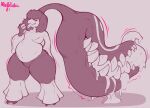  anthro apoetofthefall belly big_belly bodily_fluids drooling female large_teeth mawile nintendo pok&eacute;ball pok&eacute;mon pok&eacute;mon_(species) saliva solo thick_thighs tongue video_games viscous_saliva wide_hips 