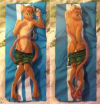  anthro anus beach bedroom_eyes body_pillow butt butt_grab clothed clothing dakimakura_design dakimakura_pillow detailed_background fan_character girly green_eyes hand_on_butt looking_at_viewer lying male mammal mouse mouse_tail murid murine narrowed_eyes neko-me on_back on_front partially_clothed pawpads penis_under_clothes pillow rodent seaside seductive solo swimming_trunks swimwear towel 