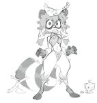 absurd_res ambiguous_gender anthro arthropod beetle canid canine clothed clothing cucujoid digitigrade female feral foretbwat group hair hi_res insect ladybug leaf_clothing mammal messy_hair midriff monochrome raccoon_dog skimpy solo_focus stick tanuki tanuki_leaf 