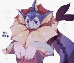 2020 ambiguous_gender blue_body blue_eyes blue_scales claws eeveelution feral fin fin_ears hi_res looking_at_viewer nintendo open_mouth open_smile pok&eacute;mon pok&eacute;mon_(species) pupils sasamino scales slit_pupils smile smiling_at_viewer solo tongue tongue_out vaporeon video_games 