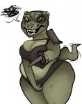  2021 angry anthro argonian armor belly bethesda_softworks big_breasts bottomwear breasts cleavage clothed clothing dagger deeja female green_body green_scales hi_res holding_object holding_weapon horn looking_at_viewer melee_weapon midriff miniskirt narrowed_eyes ncs non-mammal_breasts overweight overweight_anthro overweight_female pauldron portrait pull pupils scales scalie scar sharp_teeth skirt skyrim slit_pupils solo standing teeth the_elder_scrolls thick_thighs three-quarter_portrait tight_clothing topwear video_games weapon wide_hips yellow_eyes 
