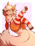  anthro breasts canid canine clothing dusk_lycanroc female genitals hi_res legwear lycanroc mammal nintendo pok&eacute;mon pok&eacute;mon_(species) pussy solo soulsong_(celestial_wolf) stockings video_games xstupid_furryx 