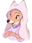  2021 anthro black_nose blush canid canine clothed clothing disney female fox fur hi_res maid_marian mammal open_mouth open_smile orange_body orange_fur robin_hood_(disney) smile solo tohupo 