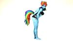  &lt;3 &lt;3_eyes 16:9 2021 3d_(artwork) 4k absurd_res alternate_hairstyle anthro barefoot big_butt blue_body bra breasts butt clothed clothing digital_media_(artwork) equid equine feet female friendship_is_magic grin hair hasbro hi_res horse leaning leaning_forward looking_at_viewer mammal multicolored_hair muscular muscular_anthro muscular_female my_little_pony ndelngin pegasus plantigrade pony rainbow_dash_(mlp) rainbow_hair simple_background small_breasts smile solo source_filmmaker underwear white_background widescreen wings 