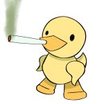  1:1 ambiguous_gender anatid anseriform avian bird bucky_(tgh) drugs duck hi_res marijuana meme ralsei_smoking_blunt smoking solo tgh toony 