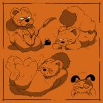  1:1 absurd_res ambiguous_gender anthro bdsm bodily_fluids bondage bound fangs feet foot_focus hi_res hogtied ink inscryption loose_feather mammal mustela mustelid musteline orange_background pawplants paws quill simple_background solo stinkbug_(inscryption) stoat stoat_(inscryption) sweat three-quarter_view true_musteline vore 