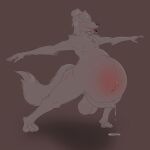  absurd_res anthro balls belly big_balls big_belly big_penis bodily_fluids canid canine cezirthedragon genitals hi_res huge_penis hyper hyper_belly hyper_pregnancy male mammal penis pregnant pregnant_male solo solo_focus spread_arms stretching sweat sweaty_genitalia tongue tongue_out 