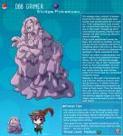  blue_background breasts chibi clothed clothing english_text featureless_breasts female goo_creature goo_humanoid grimer hi_res human humanoid kinkymation male mammal nintendo open_mouth pok&eacute;mon pok&eacute;mon_(species) purple_body simple_background solo_focus text video_games 