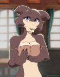  2d_animation 5_fingers advertisement animated anthro athletic athletic_female beastars big_breasts bikomation blinking blue_eyes bodily_fluids bouncing bouncing_breasts bra breast_fondling breast_grab breast_play breast_squish breasts brown_body brown_fur brown_nose canid canine canis cheek_tuft claws clothed clothing conditional_dnp detailed_background digital_media_(artwork) expressions eyebrows eyelashes facial_tuft female fingers fluffy fondling frame_by_frame fur hair hand_on_breast inner_ear_fluff inviting jiggle juno_(beastars) looking_pleasured mammal massage multicolored_body multicolored_fur narrowed_eyes navel netflix open_mouth outline patreon petting short_playtime smile solo squish teeth tongue topwear tuft two_tone_body two_tone_fur underwear wolf 