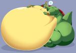  2021 4_fingers absurd_res anthro belly big_belly big_biceps big_pecs biped blue_background blush bracelet cape cape_only claws clothing crocodilian crown digital_media_(artwork) donkey_kong_(series) finger_claws fingers gem green_body green_scales green_tail hand_on_stomach hi_res holding_belly huge_hips huge_thighs hyper hyper_belly hyper_thighs jewelry king king_k._rool kremling licking licking_lips licking_own_lips male morbidly_obese morbidly_obese_anthro morbidly_obese_male mostly_nude muscular muscular_anthro muscular_male nintendo obese obese_anthro obese_male overweight overweight_anthro overweight_male pecs pink_tongue plantigrade reptile royalty scales scalie self_lick senakun0530 shaded simple_background snout solo thick_thighs tongue tongue_out video_games wide_hips 