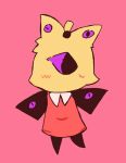  anthro bandi_art blush chiropteran clothing female fluffy mammal mimiff_(species) multi_eye purple_eyes six_(character) smol solo 