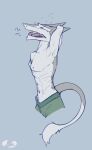  anthro clothed clothing fur hi_res male mozeeeeeeeee open_mouth sergal skinny solo tongue topless 