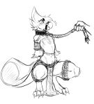  2021 anthro arms_tied avian beak biped bird blush bound collar crouching digital_media_(artwork) female flat_chested frogtied genitals guoh hands_behind_back hands_tied leash legs_tied monochrome muzzle_(object) muzzled pussy simple_background sketch solo white_background 