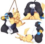  anal anal_penetration angelskitty anthro balls bdsm big_penis bondage bound bracelet butt duo ear_piercing genitals hi_res humanoid_genitalia humanoid_penis jewelry male male/male nintendo nude open_mouth penetration penis piercing pikachu pok&eacute;mon pok&eacute;mon_(species) raichu video_games 