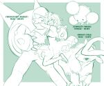  blush chaindecay chesnaught clothed clothing dress embrace female feral gogoat group happy hug human jumpluff male male/female mammal nintendo pok&eacute;mon pok&eacute;mon_(species) smile tagme video_games 