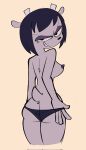  alfred0sauce animal_humanoid anthro black_hair bovid bovid_humanoid breasts butt caprine caprine_humanoid clothing erect_nipples exposed_breasts female fur grey_body grey_fur hair hi_res horn humanoid looking_back mammal mammal_humanoid medium_breasts mostly_nude nipples panties parappa_the_rapper rammy_lamb sheep sheep_humanoid short_hair smile solo sony_corporation sony_interactive_entertainment tail_tuft tuft um_jammer_lammy underwear video_games 
