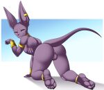  5_toes absurd_res anthro anus ball beerus butt cyborg-steve deity domestic_cat dragon_ball dragon_ball_super eyes_closed feet felid feline felis hairless hairless_cat hi_res male mammal nude purring simple_background smile solo toes ych_result 